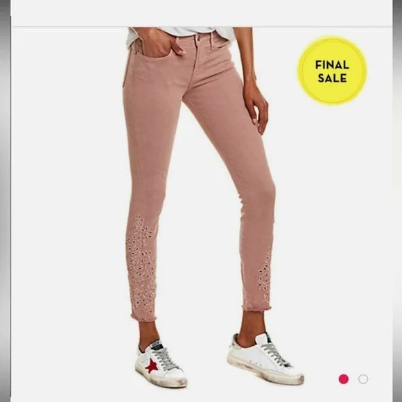 FRAME Denim | Le Skinny de Jeanne Embroidered Ankle Jeans - Picture 2 of 6